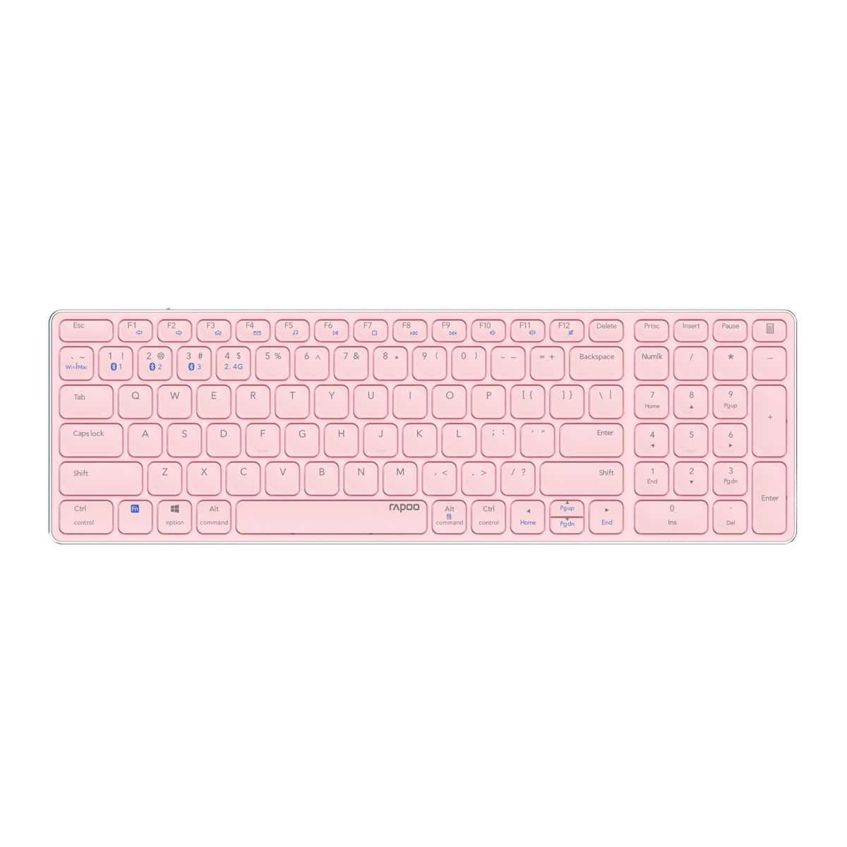 Rapoo Kabellose Multi-Mode-Tastatur "E9700M" - pink - QWERTZ (deutsches)-Layout von Rapoo