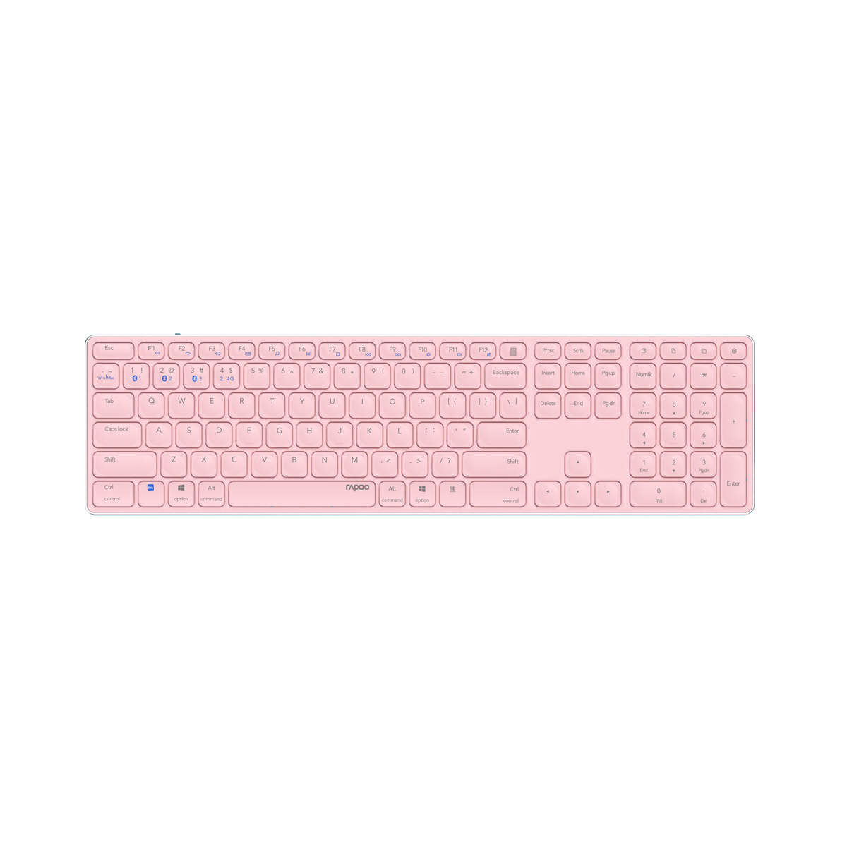 Rapoo Kabellose Multi-Mode-Tastatur "E9800M" - pink - QWERTZ (deutsches)-Layout von Rapoo