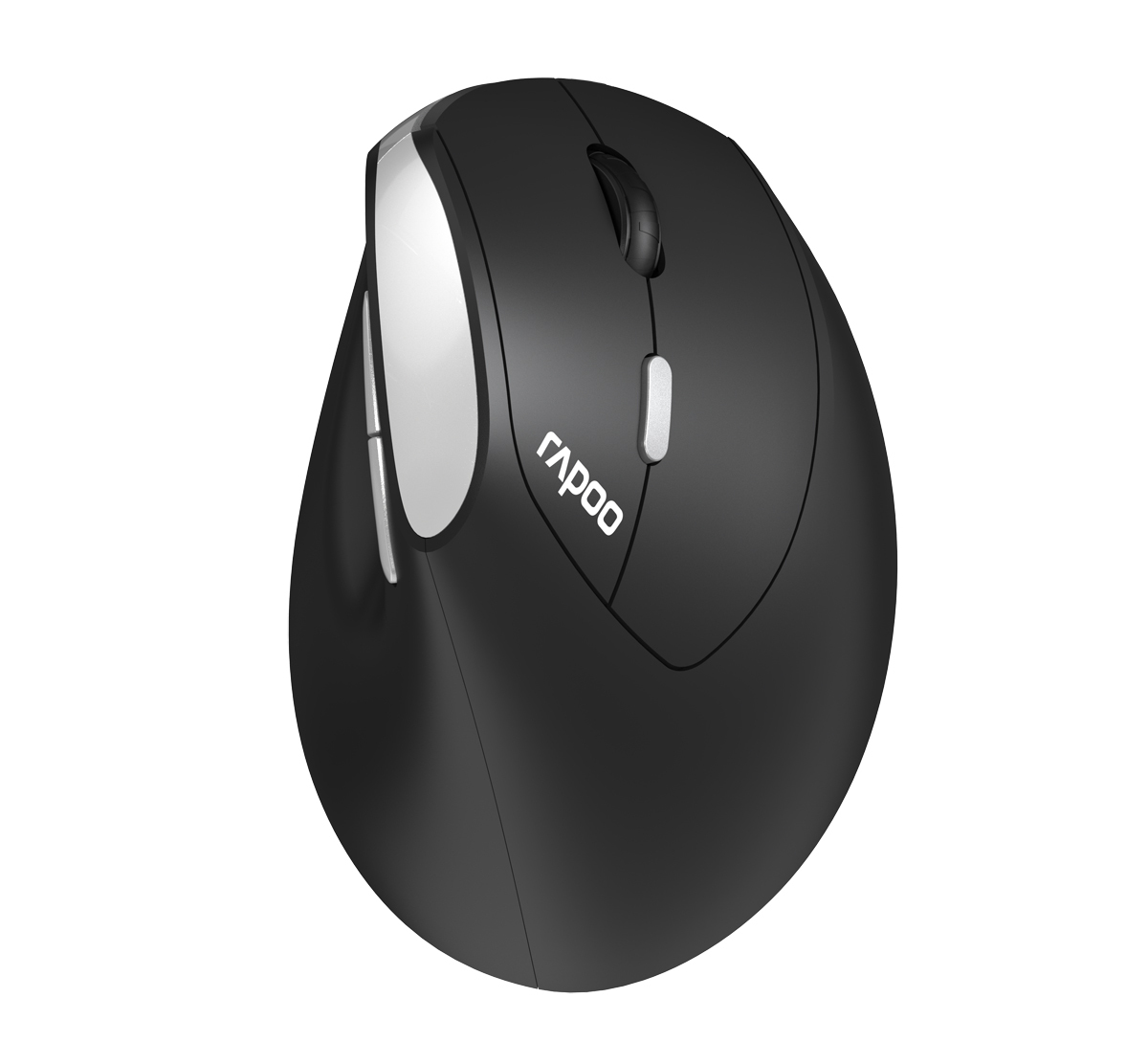 Rapoo Kabellose ergonomische Maus "EV250", Schwarz Einstellbarer Sensor mit 1600 DPI von Rapoo