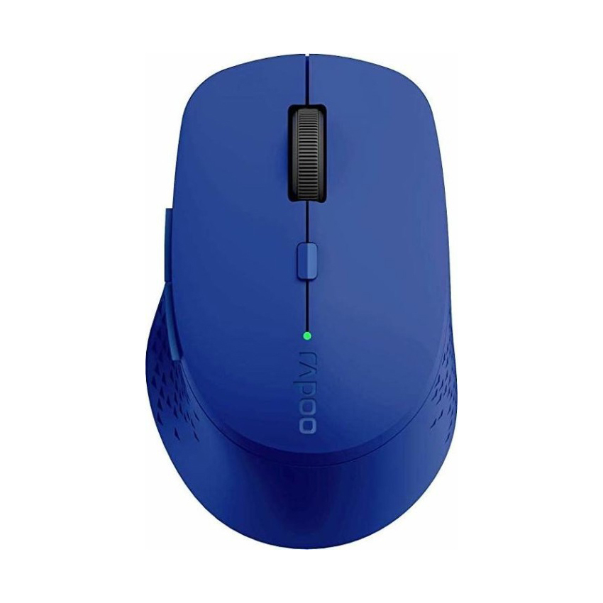 Rapoo Kabellose lautlose Multi-Mode-Maus "M300", Blau Einstellbarer Sensor mit 1.600 DPI von Rapoo