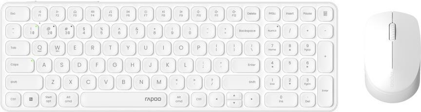 Rapoo Kabelloses Multimodus-Deskset 9710M, QWERTZ, weiß (00228038) von Rapoo