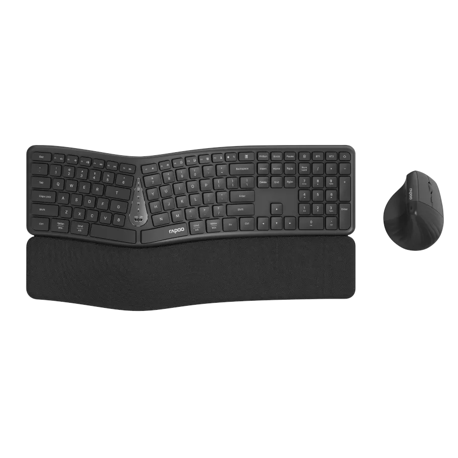 Rapoo Kabelloses Multimodus-Kombi-Set 8810ME, DE-Layout Ergonomisches Design,1600 DPI optische Maus, Verbindung zu mehreren Geräten Rapoo Kabelloses Multimodus-Kombi-Set 8810ME, DE-Layout Ergonomisches Design,1600 DPI optische Maus, Verbindung zu mehreren Geräten von Rapoo
