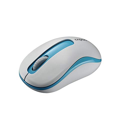 Rapoo M10 Plus kabellose Maus wireless Mouse 2.4 GHz Computermaus 1000 DPI Sensor 12 Monate Batterielaufzeit ergonomisch für PC & Mac - blau von Rapoo