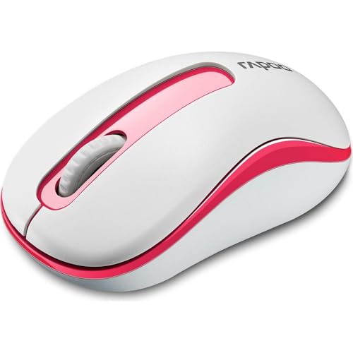 Rapoo M10 Plus kabellose Maus wireless Mouse 2.4 GHz Computermaus 1000 DPI Sensor 12 Monate Batterielaufzeit ergonomisch für PC & Mac - rot von Rapoo