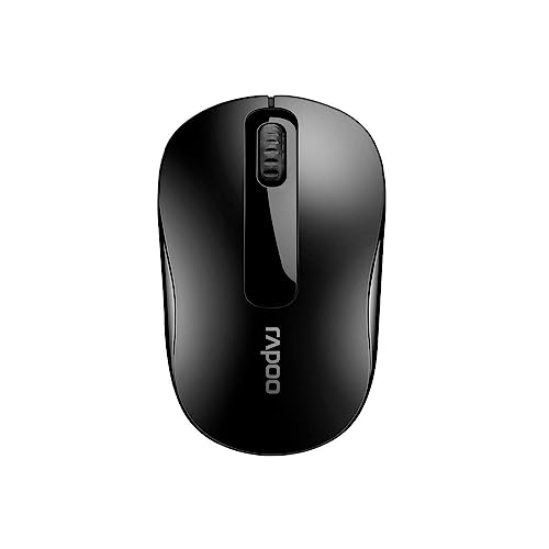 Rapoo M10 Plus kabellose Maus wireless Mouse 2.4 GHz Computermaus 1000 DPI Sensor 12 Monate Batterielaufzeit ergonomisch für PC & Mac - schwarz von Rapoo