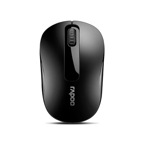 Rapoo M10 Plus kabellose Maus wireless Mouse 2.4 GHz Computermaus 1000 DPI Sensor 12 Monate Batterielaufzeit ergonomisch für PC & Mac - schwarz von Rapoo