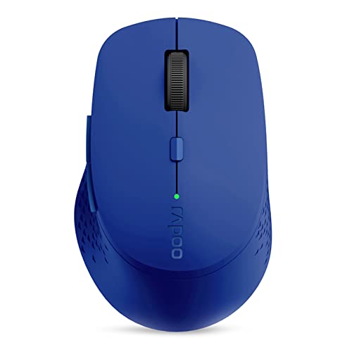 Rapoo M300 Silent kabellose Maus wireless Mouse 1600 DPI Sensor 9 Monate Batterielaufzeit leise Tasten ergonomisch für Rechtshänder PC & Mac - blau Rapoo M300 Silent kabellose Maus wireless Mouse 1600 DPI Sensor 9 Monate Batterielaufzeit leise Tasten ergonomisch für Rechtshänder PC & Mac - blau von Rapoo