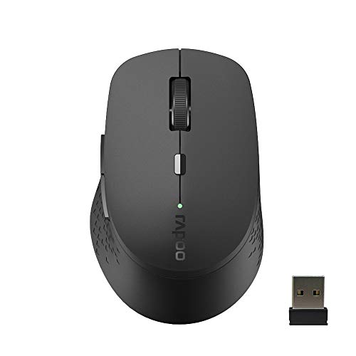 Rapoo M300 Silent kabellose Maus wireless Mouse 1600 DPI Sensor 9 Monate Batterielaufzeit leise Tasten ergonomisch für Rechtshänder PC & Mac - dunkelgrau, Kompakt Rapoo M300 Silent kabellose Maus wireless Mouse 1600 DPI Sensor 9 Monate Batterielaufzeit leise Tasten ergonomisch für Rechtshänder PC & Mac - dunkelgrau, Kompakt von Rapoo