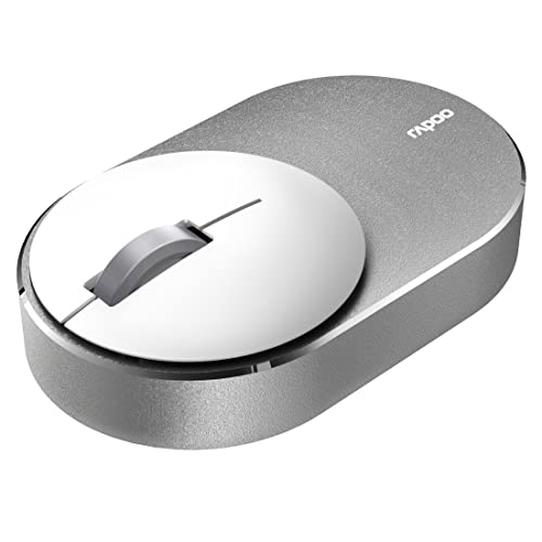Rapoo M600 Mini Silent kabellose Maus wireless Mouse 1300 DPI Sensor 6 Monate Batterielaufzeit leise Tasten ergonomisch für Links- und Rechtshänder PC & Mac - weiß von Rapoo