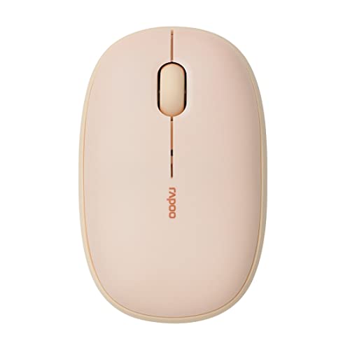 Rapoo M660 Silent kabellose Maus wireless Mouse 1300 DPI Sensor 9 Monate Batterielaufzeit leise Tasten ergonomisch für Rechtshänder und Linkshänder PC & Mac - beige von Rapoo