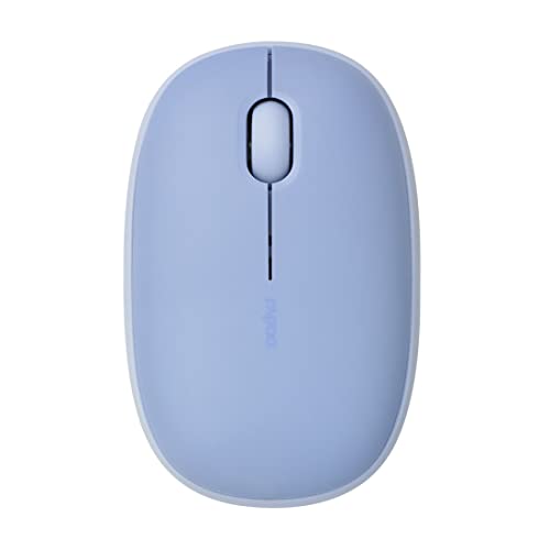 Rapoo M660 Silent kabellose Maus wireless Mouse 1300 DPI Sensor 9 Monate Batterielaufzeit leise Tasten ergonomisch für Rechtshänder und Linkshänder PC & Mac - lila von Rapoo
