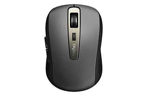 Rapoo MT350 kabellose Maus wireless Mouse 1600 DPI Sensor 12 Monate Batterielaufzeit ergonomisch für und Rechtshänder PC & Mac - schwarz von Rapoo