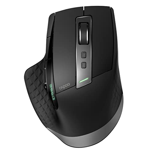 Rapoo MT750S kabellose Maus wireless Mouse 3200 DPI Sensor umweltfreundlicher wiederaufladbarer Akku ergonomisch für Rechtshänder PC & Mac - schwarz von Rapoo