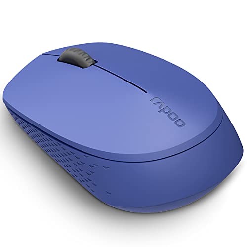 Rapoo Optische Maus, kabellos, Multi-Modus, leise, M100 Zoll (Bluetooth, Computermaus, Design, mit Tasten und Scrollrad) Blau von Rapoo