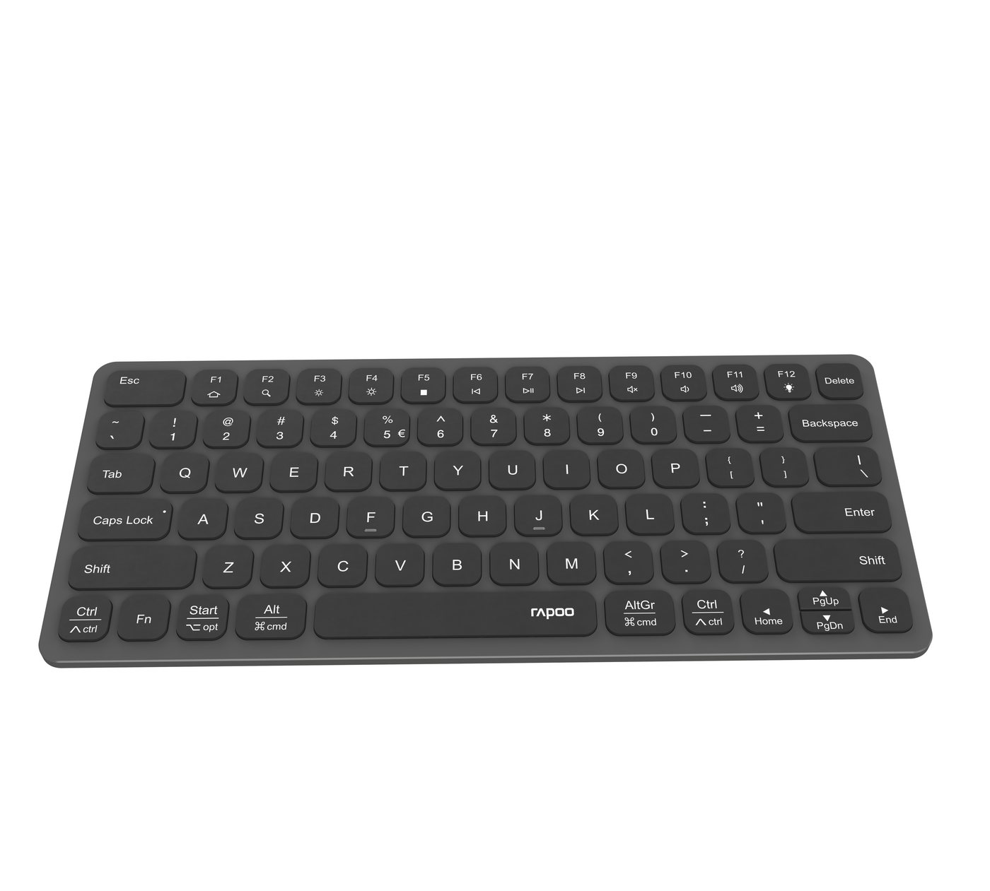 Rapoo UCK-6001 Flache Tastatur mit 8-in-1 USB-C Multiport Adapter, QWERTZ Ultra-Slim-Tastatur (Zusatzfunktionen: SD/MicroSD-Slot) von Rapoo