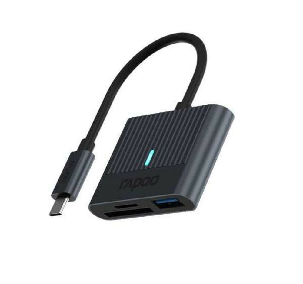 Rapoo UCR-3001 Kartenleser USB 3.2 Gen 1 (3.1 Gen 1) Type-C Schwarz von Rapoo