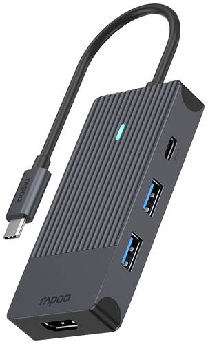 Rapoo USB-C® Dockingstation 4-in-1 USB-C Multiport Adapter Passend für Marke: Universal USB-C® Po von Rapoo