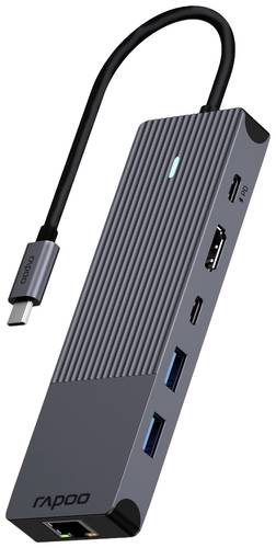 Rapoo USB-C® Mini-Dockingstation 6-in-1 USB-C Multiport Adapter Passend für Marke: Universal USB-C von Rapoo