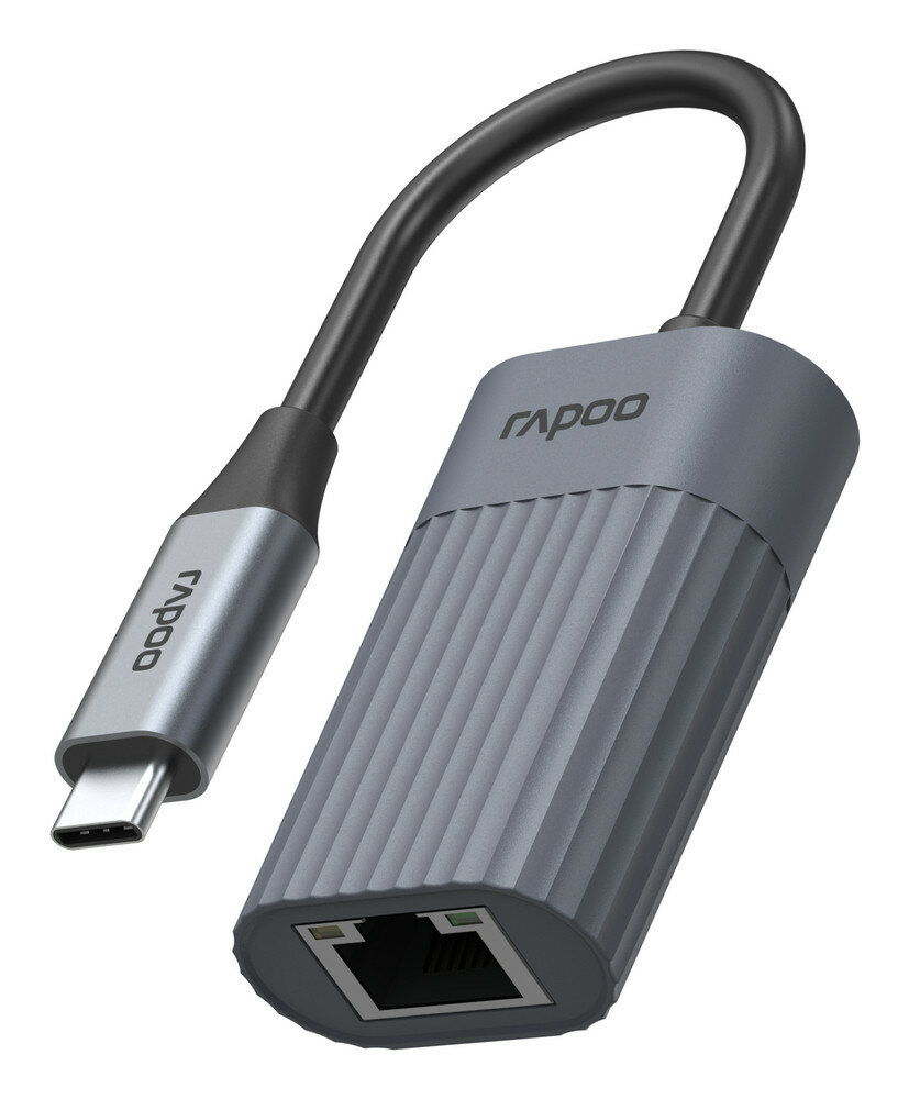 Rapoo USB-C Adapter "UCA-1016" USB-C auf Gigabit LAN, grau (00226495) von Rapoo