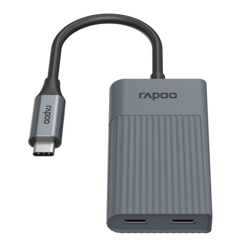 Rapoo USB-C Hub "UCH-4013" USB-C auf USB-A und USB-C, grau (00226496) von Rapoo