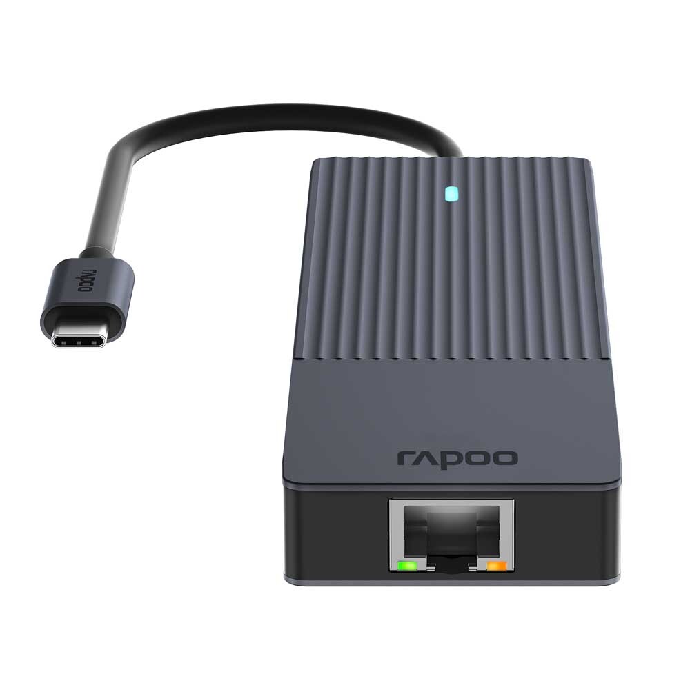 Rapoo USB-C Multiport Adapter, 6-in-1 grau von Rapoo