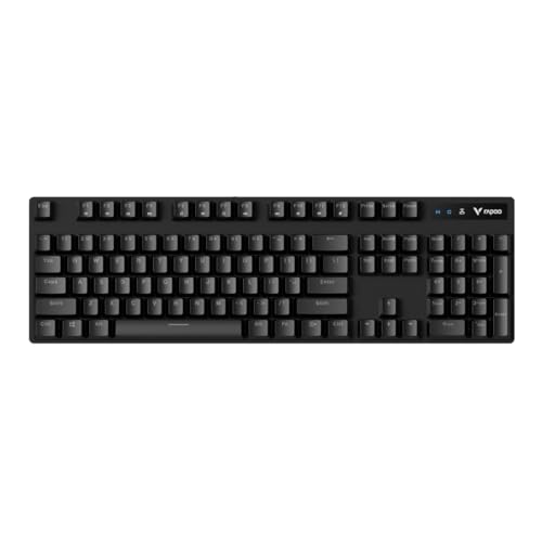 Rapoo V500PRO 2.4 Kabellose mechanische Gaming-Tastatur, 120h Akkulaufzeit, Ultraschlankes Design, Deutsches QWERTZ-Layout - schwarz von Rapoo