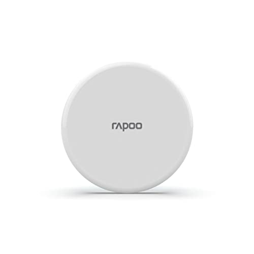 Rapoo XC105 kabelloses Induktionsladegerät für Smartphone, Ladegerät für iOS und Android (z.B. iPhone, AirPod, Samsung), flach, Qi-Laden, Schnellladen, Überladeschutz, weiß von Rapoo