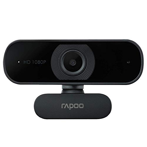 Rapoo XW180 Full HD Webcam 1080p, 80° Sichtfeld, Autofokus, Rauschunterdrückung, USB-Anschluss, für Skype, FaceTime, Hangouts, Zoom, usw., PC/Mac/ChromeOS/Android von Rapoo