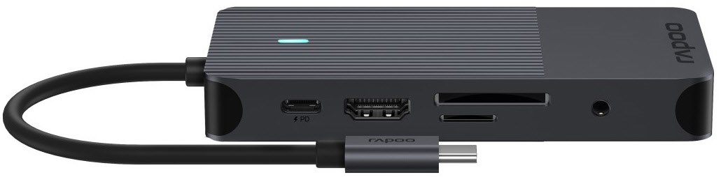 USB-C 10-in-1 Multiport Adapter grau von Rapoo