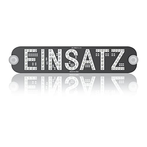 LED Frontwarnsystem SLIM (EINSATZ) | Einsatzschild | Dachaufsetzer-Ersatz | LED Einsatzschild mit Saugnapf | Sonnenblendenschild | Feuerwehr Einsatz Schild | NOTFALL | EINSATZ von Raptors LED Technik