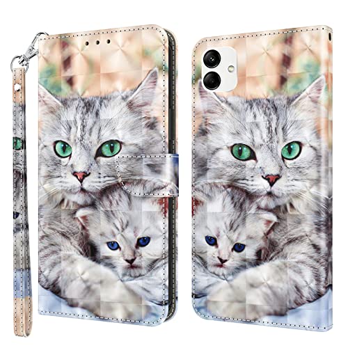 Rapuled Kompatibel mit Samsung Galaxy A04 Hülle, Handyhülle für Samsung A04, Leder Wallet Magnet Brieftasche Stoßfest Etui Schutzhülle Lederhülle Klapphülle Tasche Flip Case Cover (Kat 3) von Rapuled