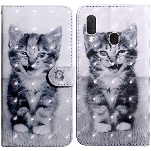 Rapuled Kompatibel mit Samsung Galaxy A10E/A20E Hülle, Handyhülle für Samsung Galaxy A10E/A20E, Leder Wallet Magnet Etui Schutzhülle Lederhülle Klapphülle Tasche Flip Book Case Cover (Kat 4) von Rapuled