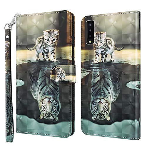 Rapuled Kompatibel mit Samsung Galaxy A7 2018/A750 Hülle, Handyhülle für Samsung A7 2018/A750, Leder Wallet Magnet Etui Schutzhülle Lederhülle Klapphülle Tasche Flip Book Case Cover (Kat 1) von Rapuled