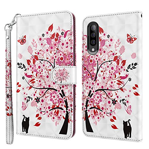 Rapuled Kompatibel mit Samsung Galaxy A70/A70S Hülle, Handyhülle für Samsung A70/A70S, Leder Wallet Magnet Etui Schutzhülle Lederhülle Klapphülle Tasche Flip Book Case Cover (Baum) von Rapuled