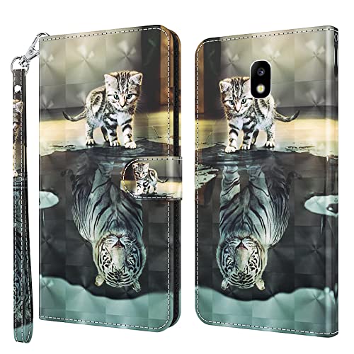 Rapuled Kompatibel mit Samsung Galaxy J5 2017/J530 Hülle, Handyhülle für Samsung J5 2017/J530, Leder Wallet Magnet Etui Schutzhülle Lederhülle Klapphülle Tasche Flip Book Case Cover (Kat 1) von Rapuled