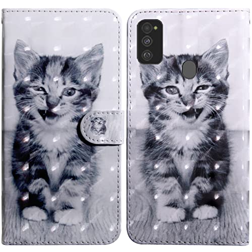 Rapuled Kompatibel mit Samsung Galaxy M30S Hülle, Handyhülle für Samsung M30S, Leder Wallet Magnet Brieftasche Stoßfest Etui Schutzhülle Lederhülle Klapphülle Tasche Flip Case Cover (Kat 4) von Rapuled