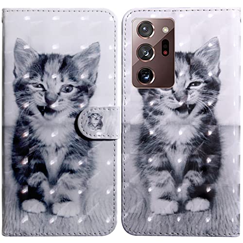 Rapuled Kompatibel mit Samsung Galaxy Note 20 Ultra Hülle, Handyhülle für Samsung Note 20 Ultra, Leder Wallet Magnet Etui Schutzhülle Lederhülle Klapphülle Tasche Flip Book Case Cover(Kat 4) von Rapuled