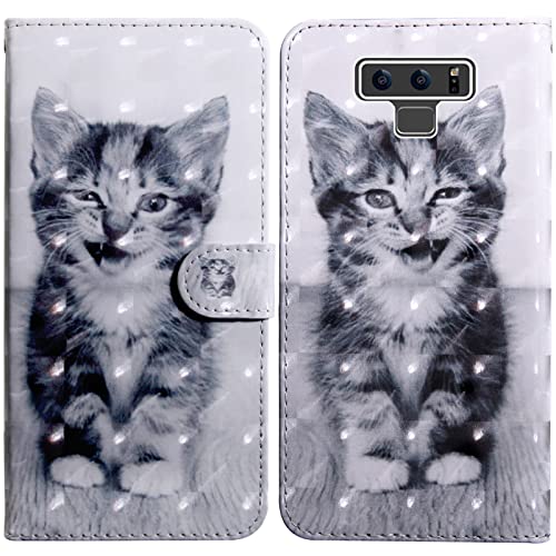 Rapuled Kompatibel mit Samsung Galaxy Note 9 Hülle, Handyhülle für Samsung Note 9, Leder Wallet Magnet Brieftasche Etui Schutzhülle Lederhülle Klapphülle Tasche Flip Book Case Cover (Kat 4) von Rapuled