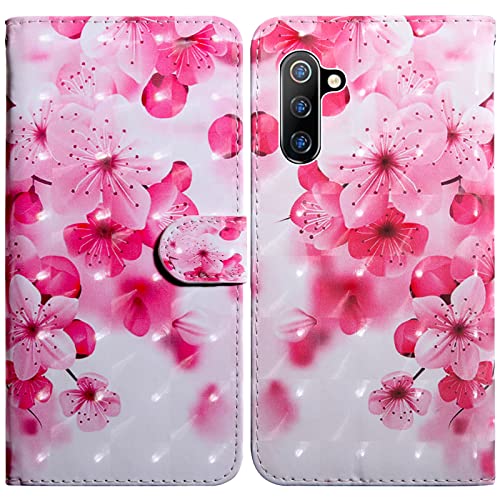 Rapuled Kompatibel mit Samsung Galaxy S21 FE Hülle, Handyhülle für Samsung Galaxy S21 FE, Leder Wallet Magnet Etui Schutzhülle Lederhülle Klapphülle Tasche Flip Book Case Cover (Blume 2) von Rapuled