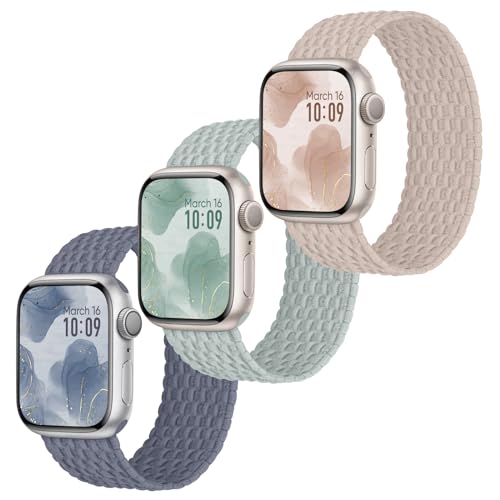 Raradev 3 Stück Geflochten Armband Kompatibel mit Apple Watch Armband 44mm 45mm 42mm, Elastisch Nylon Band Solo Loop Sport Armbänder für iWatch Series 9 8 7 6 5 4 3 2 1 SE, L 152MM Raradev 3 Stück Geflochten Armband Kompatibel mit Apple Watch Armband 44mm 45mm 42mm, Elastisch Nylon Band Solo Loop Sport Armbänder für iWatch Series 9 8 7 6 5 4 3 2 1 SE, L 152MM von Raradev