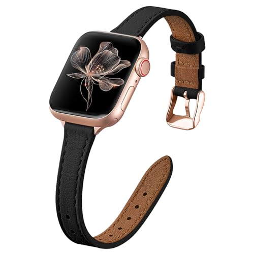 Raradev Armband Kompatibel mit Apple Watch Armband 42mm 41mm 40mm 38mm 44mm 45mm 46mmm, Leder Band für iWatch Series 10 9 8 7 6 5 4 3 2 1 SE von Raradev