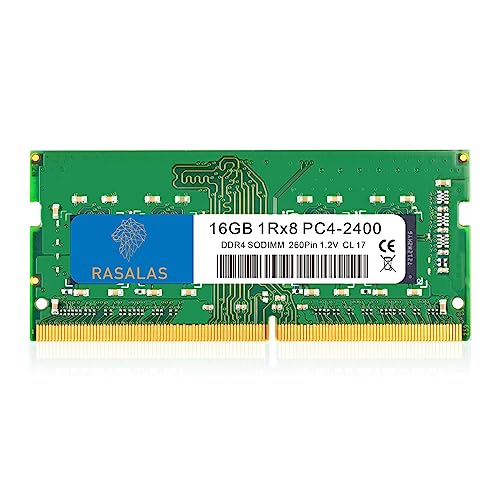 RASALAS 16 GB DDR4 2400 MHz (DDR4-2400) PC4-19200 (PC4-2400T) Non-ECC ungepuffert 1,2 V CL17 1Rx8 Single Rank 260 Pin SODIMM Laptop Arbeitsspeicher RAM Modul Upgrade 1 x 16 GB… von Rasalas