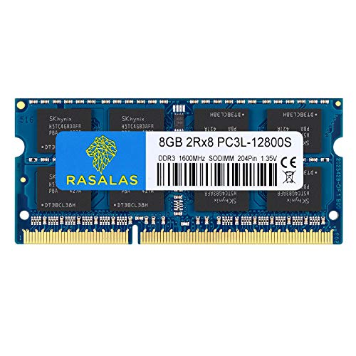 Rasalas 8GB 2RX8 PC3L-12800S DDR3 1600mhz Laptop Arbeitsspeicher PC3L-12800s 2Rx8 PC3-12800S 8GB 1.35V 204-Pin CL11 Dual Rank Ram Laptop Chips von Rasalas
