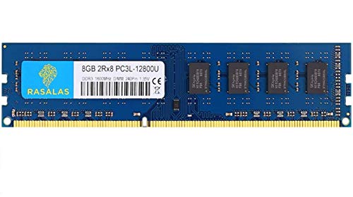 Rasalas 8GB PC3-12800U DDR3-1600 Udimm DDR3L 12800 Desktop PC3L 1600MHz 240 Pin DIMM RAM 2RX8 CL11 1.35V UDIMM RAM Arbeitsspeicher für Desktop Computer von Rasalas