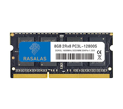 Rasalas DDR3L 8GB DDR3 1600MHz PC3L-12800 1x8GB DDR3 Non ECC Unbuffered 1,35V CL11 2Rx8 Dual Rank SODIMM Laptop Memory RAM von Rasalas