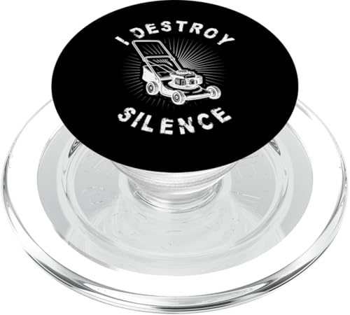 I Destroy Silence Lawn Mower PopSockets PopGrip für MagSafe I Destroy Silence Lawn Mower PopSockets PopGrip für MagSafe von Rasenmäher Rasenpflege Design Idee