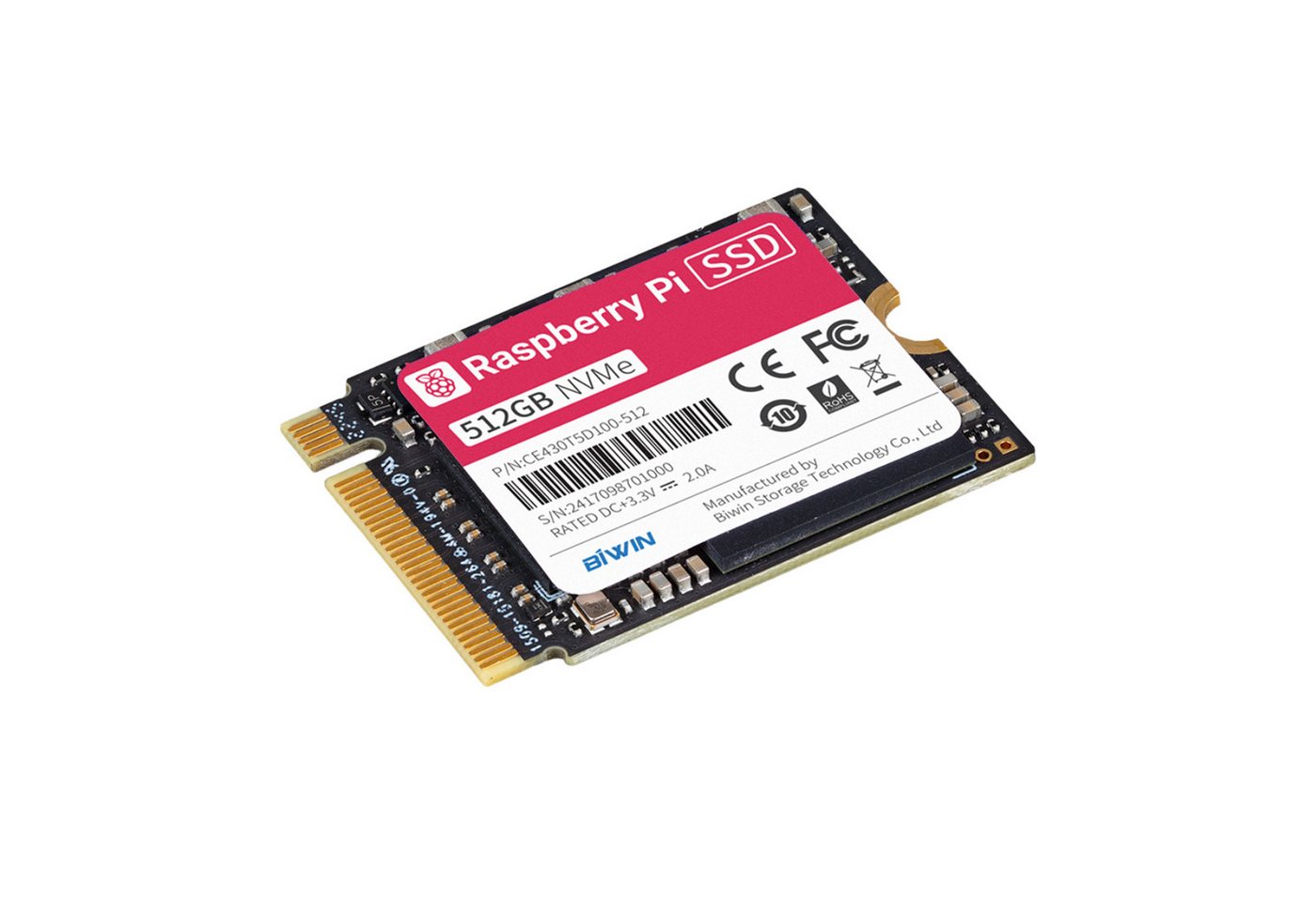 Raspberry Pi Foundation Raspberry Pi SSD, 512GB Speicherkarte Raspberry Pi Foundation Raspberry Pi SSD, 512GB Speicherkarte von Raspberry Pi Foundation