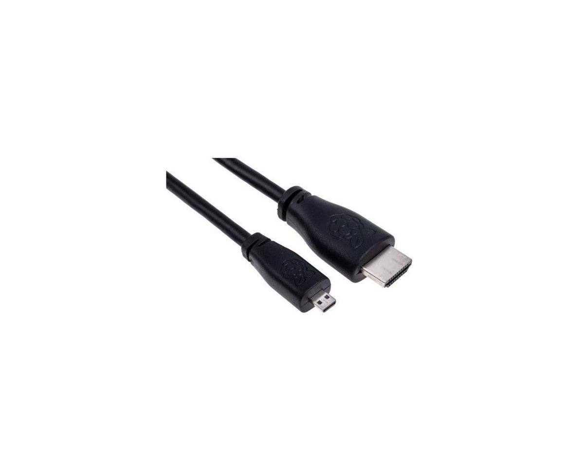 Raspberry Pi Foundation T7732AX-RS - 1 m HDMI zu Micro HDMI Kabel, Schwarz HDMI-Kabel, HDMI, HDMI (100,00 cm) von Raspberry Pi Foundation