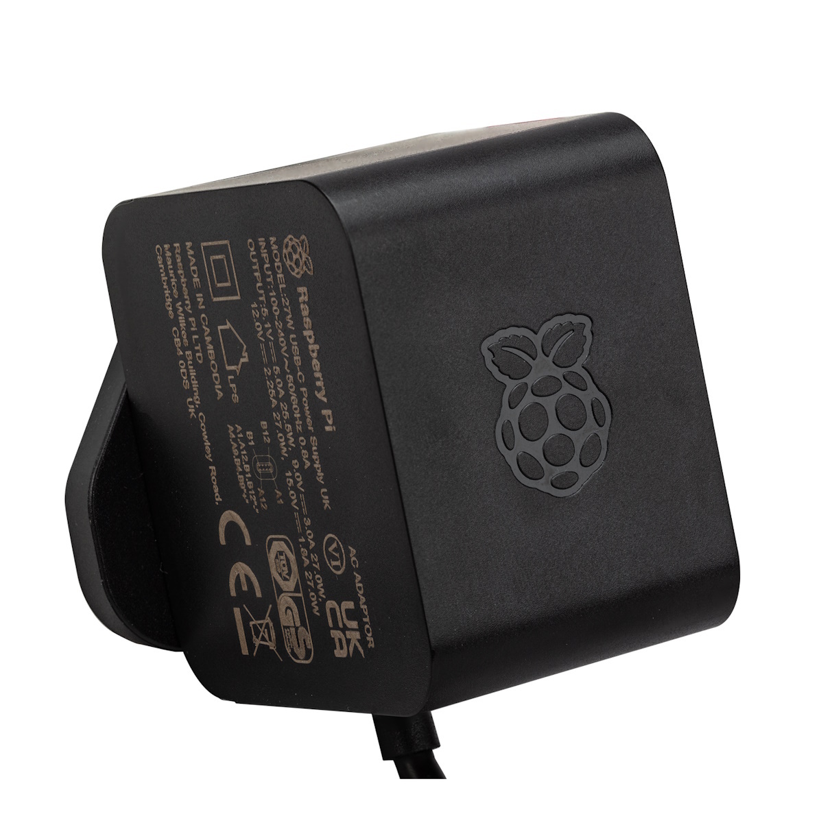 Offizielles Netzteil für Raspberry Pi 5 27W USB-C - schwarz von Raspberry Pi