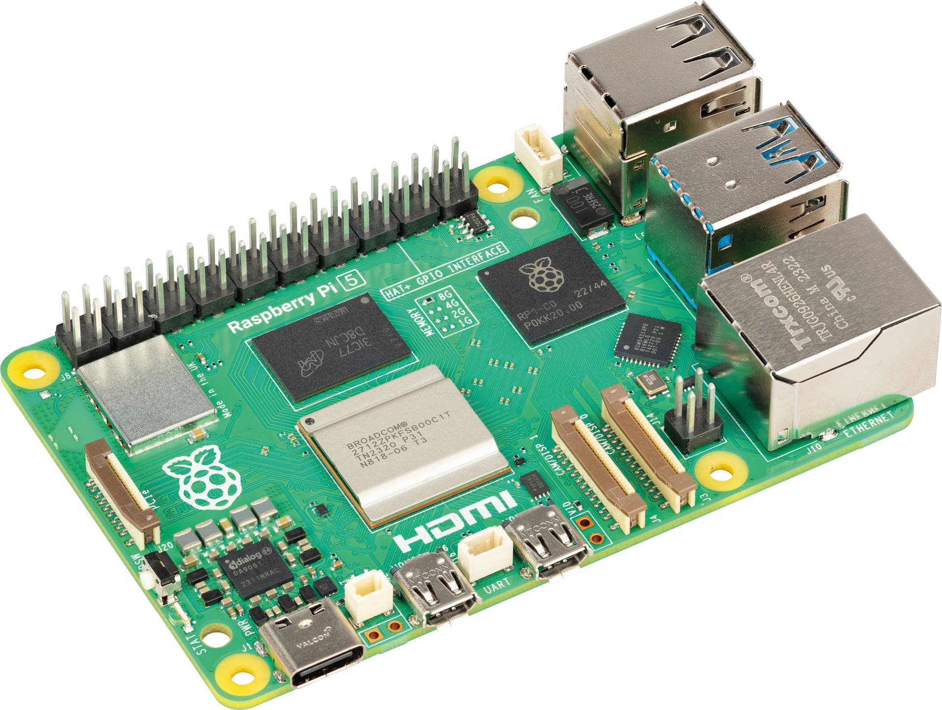 RASP PI 5 B 8GB - Raspberry Pi 5 B, 4x 2,4 GHz, 8 GB RAM, WLAN/ BT von Raspberry Pi